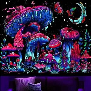 Psychedelic Mushroom Tapestry